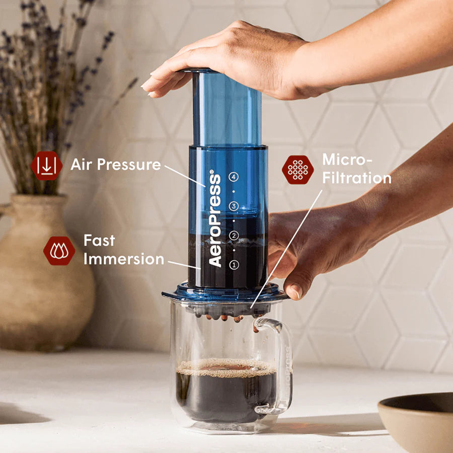 Aeropress Coffee Maker - Blue